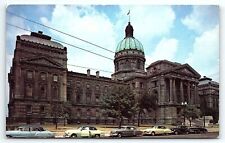 1950s INDIANAPOLIS INDIANA STATE HOUSE STREET VIEW 50s AUTOS POSTCARD P3021 picture