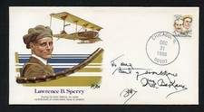 William Badham signed autograph First Day Cover WWII ACE USAS 91 Aero Squadron picture