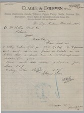 1896 Letter Clague & Coleman, Bros. Requesting KODAK Film, Montana picture