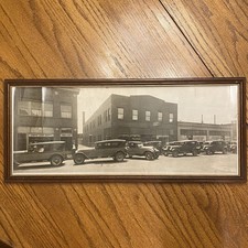 Vtg 1920's Flint Ford Duffield Automobile Car Company Auto Row Iowa Photograph picture