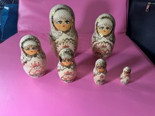 Vintage 1994 Russian Sergiev Posad Matryoshka Nesting Dolls – 7 Pc Hand Painted  picture