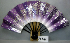 Japanese Folding Fan KYOTO Traditional Sensu Ougi SAKURA Cherry Blossoms #1166 picture