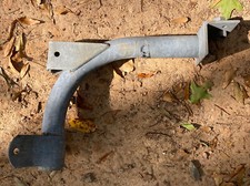 Vintage Wall Mount Pole Arm, Steel Arm Bracket, Wood Pole Mount picture