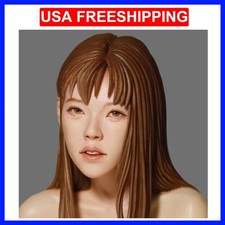 1/6 Long haired girl, Japanese girl, sitting posture, Resin Model figure, GK,... picture