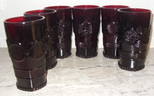 Avon Cape Cod Ruby Red 12 oz. Drinking Glasses Tumblers-5 1/2
