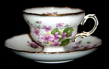 Vintage Rosina #5413 Bone China Footed Cup & Saucer Set. Made in England. picture