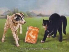 Honest Scrap Tobacco Cat & Dog NEW Metal Sign 24