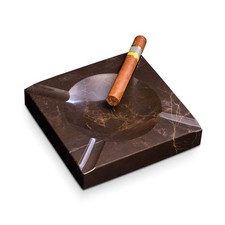 Bey-Berk Amber Emperador Marble Four Cigar Ashtray, 7