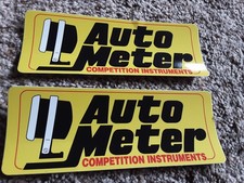 Lot of 2 AUTO METER Gauges Racing Decals Stickers NHRA NASSER Tachometer  picture