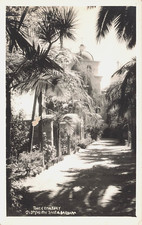 OLD MISSION CEMETERY REAL PHOTO POSTCARD SANTA BARBARA CA CALIFORNIA 1930s RPPC picture
