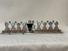 Susan Fullenbaum Stained Glass Menorah Children Family Hanukkah Art NEW picture