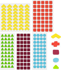 Bump Dots for Visually Impaired 200 Pcs Combo Pack(Yellow&Red&Blue&Purple&Green) picture