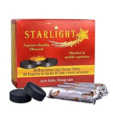 Official Starlight Instant Light Hookah Coals 40mm - 100 piece box picture