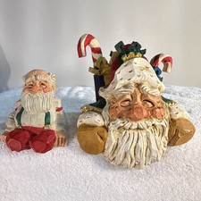 The David Frykman Collection Santa Figurines  Set of 2 D-1241 Ledge Sitters  picture