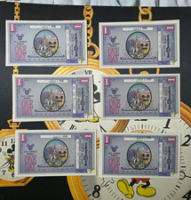 Vintage 1995 Walt Disney World 1 Day Passport Ticket Stubs Sequential Lot of 6 picture