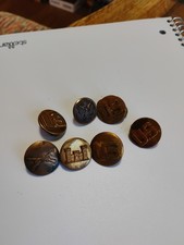 Vintage WWII Post-WWII US Army Collar Brass Insignia Discs Lot Infantry Engineer picture