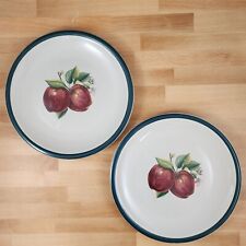 China Pearl Casuals Apples 2 Dinner Plate Set Dinnerware Tableware 10 1/2