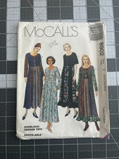 Vintage 1997 McCall’s 8902 Boho Gored Maxi Dress Pattern XS-S-M Uncut OOP picture