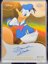 2025 TOPPS CHROME DISNEY DISNEY CHROME 2025 FACSIMILE AUTOS DONALD DUCK  picture