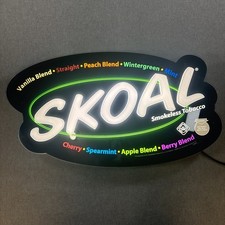 Vintage Skoal Tobacco Hanging Illuminated Store Display Light Garage Man Cave picture
