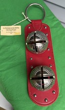 New Belsnickel Large Double Brass Sleigh Bell Door Hanger-Beautiful Tone USA picture