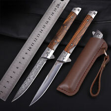 Damascus Outdoor Self Defense Knife High Hardness Folding Knife Portable Knife picture