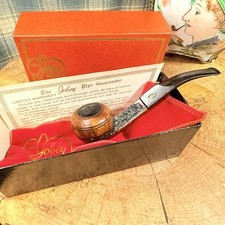 Vintage JOBEY ASTI BULLDOG200 w/ Pipe Box & Sock Estate Tobacco Pipe picture