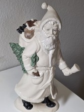Vintage White Santa Claus Figurine 9” Christmas Tree picture