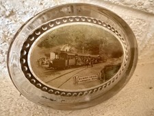 Antique Rare C1902 Antique Glass Advertising Paperweight Ludington and Northern picture