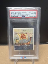 1938 Godfrey Phillips A Viking Ship #3 Psa 4 Ships That Made History picture