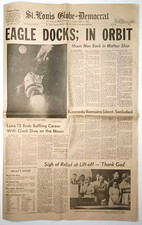 St Louis Globe Democrat Newspaper Eagle Docks In Orbit Vintage 1969 picture