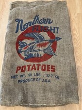 Vintage Northern Flight 50lb Potato Burlap Sack picture