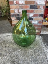 Vintage Demijohn WineCarboy Huge Green Glass Bottle 26.5