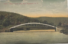 Napanoch New York Bridge above Honk falls 1909  postcard picture
