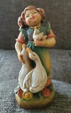 JOBIN - 3855 BRIENZ - GIRL WITH DUCKS - HEiGHT 4.25 INCHES -  SWITZERLAND - ROMY picture