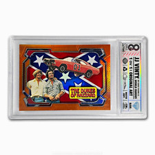 JJ VINTY · 1981 DUKES OF HAZARD GENERAL LEE ORANGE PRZIM 1/1  COLLECTOR CARD ART picture