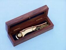 Boatswain's Pipe Solid Brass Boatswain (Bosun) Whistle with Rosewood Box Stylish picture