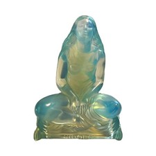 Sabino French Art Glass Figurine Seated Woman Sculpture Very Rare picture