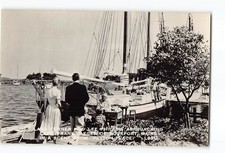 Rockport Maine ME Vintage RPPC Real Photo Lana Turner & Lee Phillips Approaching picture