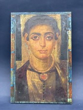 Fayum Mummy Portrait Style Egyptian Woman Painting Panel Vintage Art Decor picture