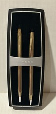 - Vintage Cadbury Beverages Cross 10k Gold Pen & Pencil USA - rare - employee picture