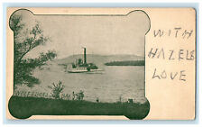 1903 Steamboat Sailing in Wolfeboro Bay New Hampshire Antique PMC Postcard picture