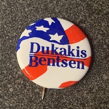 MIKE DUKAKIS / LLOYD BENTSEN For President 1 3/8
