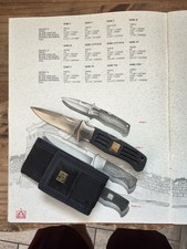 Al Mar SERE 3001-B  SF CREST Tactical Folder Tang Seki Japan; 1980 WITH POUCH  picture