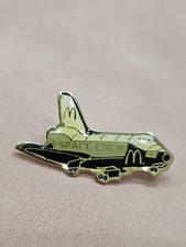 Vintage McDonald's McDonalds Metal Enamel Pin Restaurant Space Crew Shuttle Rare picture