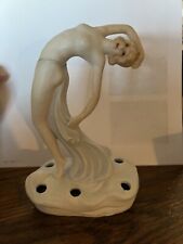 Vintage Art Deco Nude Dancing Scarf  Lady FLOWER FROG picture