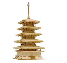 Ki-gu-mi Five-storied pagoda Puzzles 3D wooden framework Art  Japan picture
