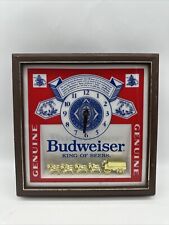 VINTAGE BUDWEISER CLYDESDALE CLOCK LIGHTED BEER SIGN 017-621 Parts Or Repair picture