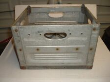 Vintage Abbotts Dairy Metal Milk Crate picture