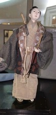 Vintage Japanese Samurai Musha Doll 12” Kimono Warrior Ningyo Figure Japan Art picture
